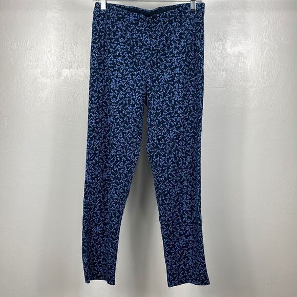 J. Jill Cotton Blend Floral Tapered Leg Mid Rise Pants Size 6 - Picture 1 of 8
